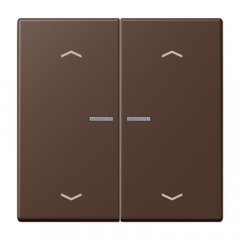 JUNG HOME taustiņš 2-viet, ar bultiņu simboliem<br />
, Serie LS, terre d'ombre brûlée 31