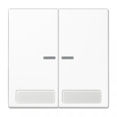 Taustiņs 2-viet ar indikācijas logu, marķējams, duroplasts, Serie LS, balts