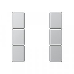 Taustiņs 3-viet, F50, Serie A, alumīnijs