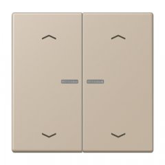 Taustiņs KNX slēdzim ar indikācijas logu un virzienrādītāju 2-viet, Serie LS, ombre naturelle claire