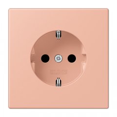 Kontaktligzda SCHUKO, 16 A 250 V ~, ar bērnu drošību, Serie LS, rose clair