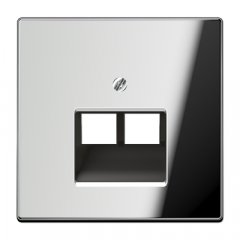 Virsma IAE/UAE-datu rozetei 2 x 8-polig, Metall verchromt, Serie LS, glanzchrom