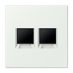 Virsma (ar fiksatoru) modulārai datu rozetei 2-vietīga, UMA-CAT6A, termoplasts lakots, Serie LS, outremer gris