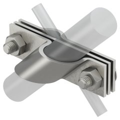 Savienojuma klemme Apaļdzelzim un plakandzelzim 25mm, V4A, 1.4404 2760 25 V4A