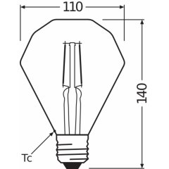 Spuldze Vintage 1906® LED SPECIAL Shapes 40 4 W/2400 K GOLD E27