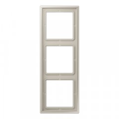 Rāmītis 3-vietīgs, vertikālā un horizontālā montāža, termoplasts krāsots, LS ZERO, nerūsējošais tērauds