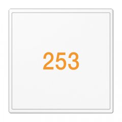 Stikla vāks 1-viet, bez simboliem, Serie LS, balts