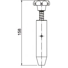 Kniedešanas instruments izmērs 2 Ø 6mm, POM, melns KNW2