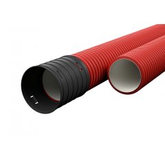 EVOCAB HARD caurule, DN/OD 125 mm, N 750 , 6 m, sarkana, LVS EN31386 - 24, triecienizturības klase N
