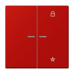 eNet taustiņš unversālais 2-viet, duroplasts, Serie LS, rouge vermillon 31