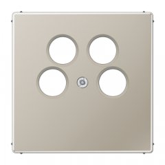 Centrālplate 4-vietīga SAT-TV-kontaktligzda (Ankaro), Serie LS, krāsa nerūsējošais tērauds