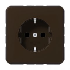 Kontaktligzda SCHUKO, 16 A 250 V ~, ar bērnu drošību, termoplasts, Serie CD, brūns