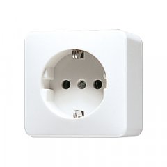 Kontaktligzda SCHUKO, 16 A 250 V ~, 47 mm, AP 600, balts
