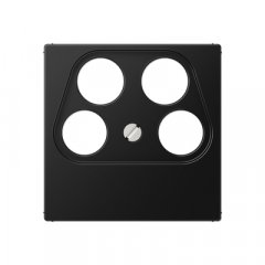 Centrālplate 4-vietīga SAT-TV-kontaktligzda (Ankaro), termoplasts lakots, Serie A, grafītmelns matēts