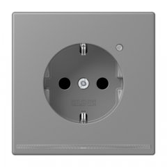Kontaktligzda SCHUKO, 16 A 250 V ~, ar LED apgaismojumu, ar bērnu drošību, Serie LS, gris 31