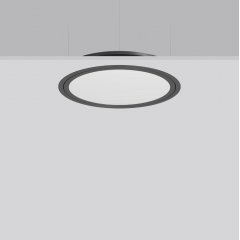 Gaismeklis TRIONA round, 29 W, 2700 lm, 827-865, anthracite, DALI Recessed ceiling luminaires, D 505 H 2 HEL 89, Plastic (PMMA) prismatic