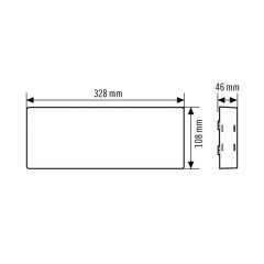 Emergency light, 3 hour, exit route sign, 14 m, LED technology, self-control, surface and recessed wall mounting