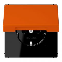 Kontaktligzda SCHUKO, 16 A 250 V ~, ar vāciņu, Serie LS, orange vif