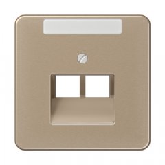 Virsma IAE/UAE-datu rozetei 2 x 8-polig, marķējams, Aluminium eloxiert, Serie CD, gold-bronze