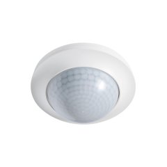 360° recessed ceiling-mounted presence detector, approx. range of Ø 24 m, 12-36 V, remotely controlled