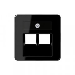 Virsma IAE/UAE-datu rozetei 2 x 8-polig, termoplasts, 50 x 50 mm, melns