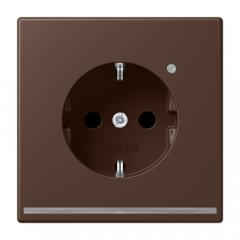Kontaktligzda SCHUKO, 16 A 250 V ~, ar LED apgaismojumu, ar bērnu drošību, Serie LS, terre d'ombre brûlée 31