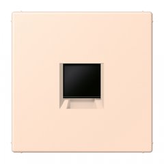 Virsma (ar fiksatoru) modulārai datu rozetei 1-vietīga, UMA-CAT6A, termoplasts lakots, Serie LS, rose pâle
