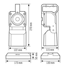 Portable spotlight with emergency light feature