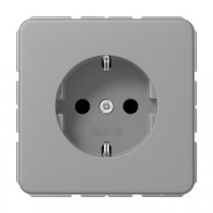 Kontaktligzda SCHUKO, 16 A 250 V ~, ar bērnu drošību, termoplasts, Serie CD, grau