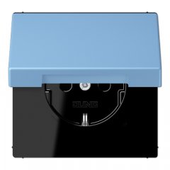 Kontaktligzda SCHUKO, 16 A 250 V ~, ar vāciņu, Serie LS, bleu céruléen 59