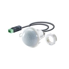 Recessed ceiling-mounted presence detector 360°, range approx. Ø 12 m, KNX, recessed mounting, remotely controlled