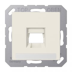 Virsma (ar fiksatoru) modulārai datu rozetei 1-vietīga, UMA-CAT6A, marķējams, termoplasts, Serie AS, ziloņkaula