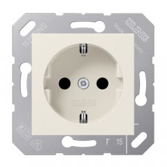 Kontaktligzda SCHUKO, 16 A 250 V ~, termoplasts, 50 x 50 mm, ziloņkaula