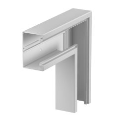 Plakanais stūris 70x110mm, PVC, gaiši pelēks, 7035