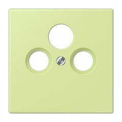 Centrālplate unversālā Sat/BK, termoplasts lakots, Serie LS, vert jaune clair