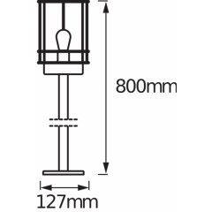 Apgaismes stabiņš ENDURA Classic Post 80cm E27