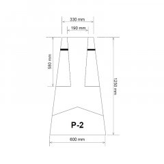 P-2 - betona pamats apgaismes balstiem 6-10m