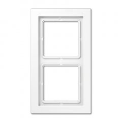 Rāmītis 2-vietīgs, vertikālā un horizontālā montāža, termoplasts, LS-DESIGN, balts