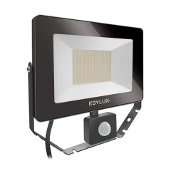 LED floodlight 50 W, 3000 K, black, motion detector