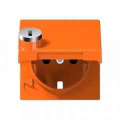 Centrālplate kontaktligzdai, ar vāku, termoplasts, Serie A, orange (für ZSV)