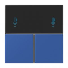 Taustiņs 3-viet, F40 KNX telpas kontrolierim, Serie LS, bleu outremer 59