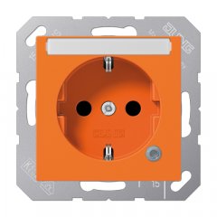 Kontaktligzda SCHUKO, 16 A 250 V ~, ar indikātoru, marķējams, ar bērnu drošību, termoplasts
