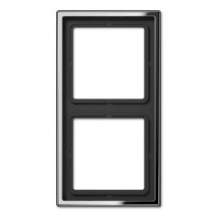 Rāmītis 2-vietīgs, vertikālā un horizontālā montāža, hromēts metāls, LS 990, spilgti hromēts