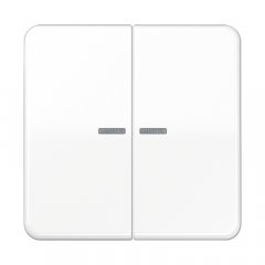 Taustiņs KNX slēdzim ar indikācijas logu 2-viet, duroplasts, Serie CD, balts