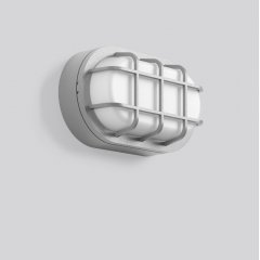 Gaismeklis ALU-LUX OVAL, 8 W, 480 lm, 830, silver, Phase-cut Ceiling and wall luminaires, L 258 B 148 H 95, Transparent glass