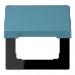 Rozetes vāks ar atsperi, termoplasts krāsots, Serie LS, céruléen vif