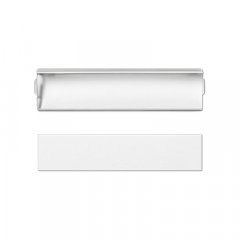 Caurspīdīgs vāks ar ieliktni marķēšanas laukam 12 x 55,5 mm, AS sērija, ieliktnis balts