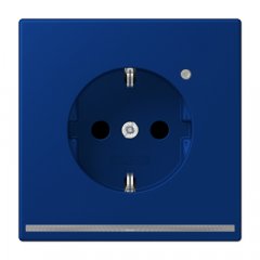 Kontaktligzda SCHUKO, 16 A 250 V ~, ar LED apgaismojumu, ar bērnu drošību, Serie LS, bleu outremer foncé