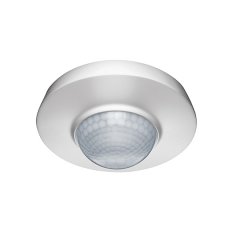 360° ceiling-mounted presence detector, recessed-mounted, approx. range Ø 24 m, remotely controlled