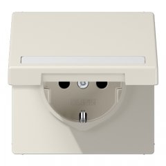 Kontaktligzda SCHUKO, 16 A 250 V ~, marķējams, ar bērnu drošību un vāciņu, termoplasts, Serie LS, balts